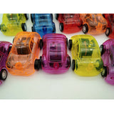 100PCS Mini Transparent Pull Back Diecast Car Vehicle Plastic